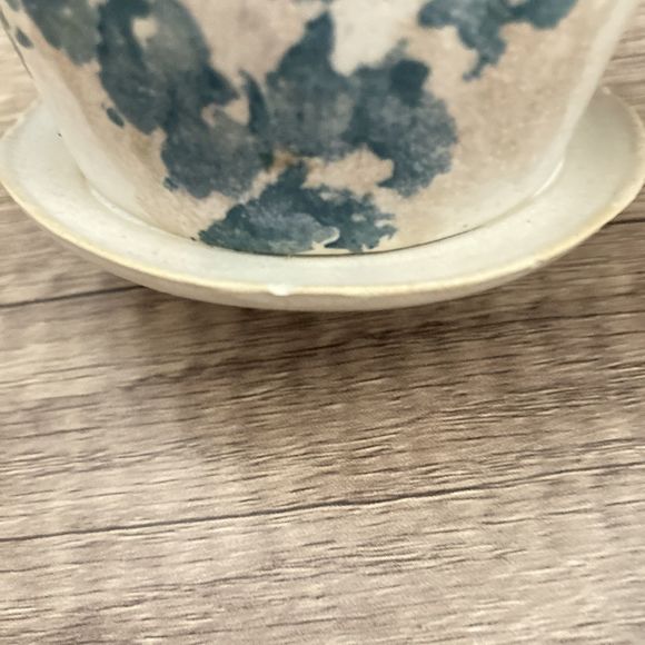 Roman Blanchard Pottery Syrup Pitcher Attached Underplate Vermont Studio Art - Picture 8 of 9